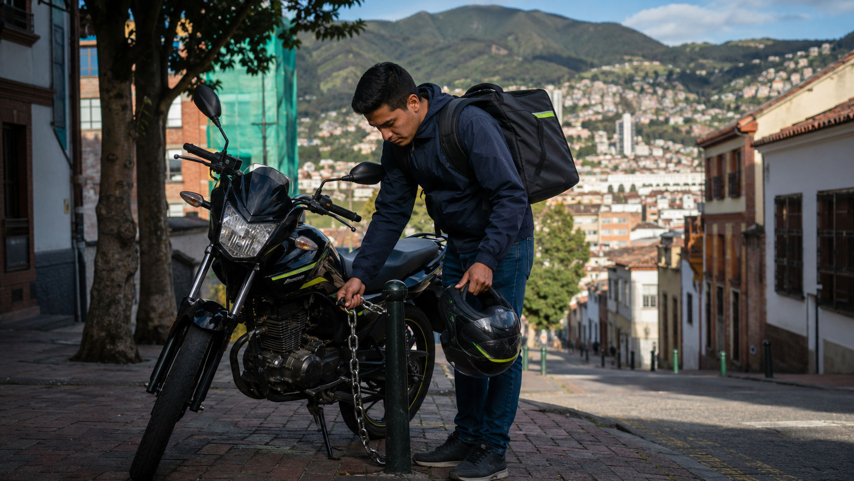 Cómo evitar el robo de moto en Bogotá para domiciliarios