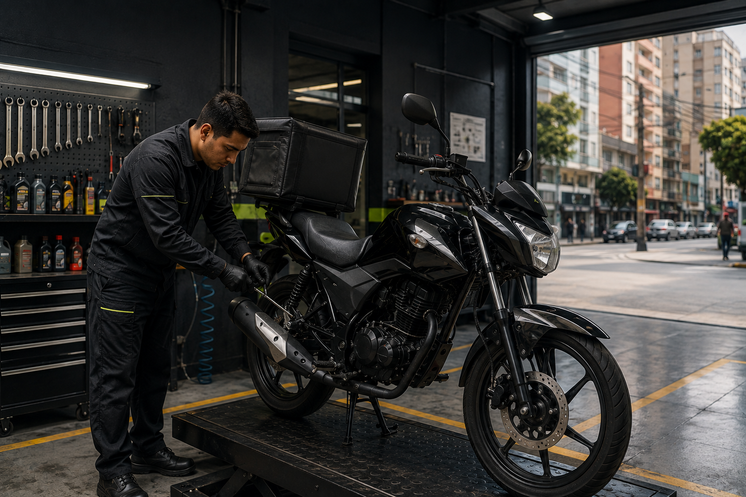 Mantenimiento de moto delivery en Lima