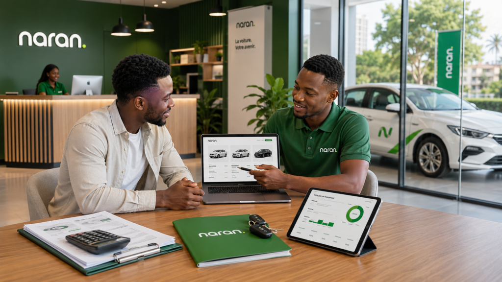 Location avec option d’achat à Dakar : chauffeur VTC au volant de son véhicule neuf Naran