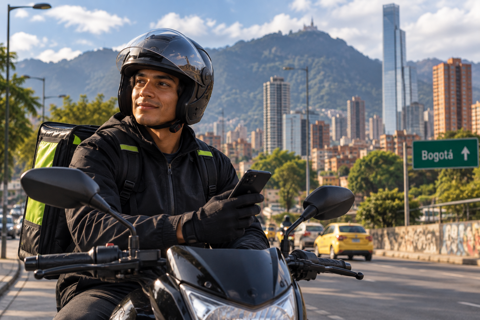 Manejar varias apps de domicilios en Bogotá