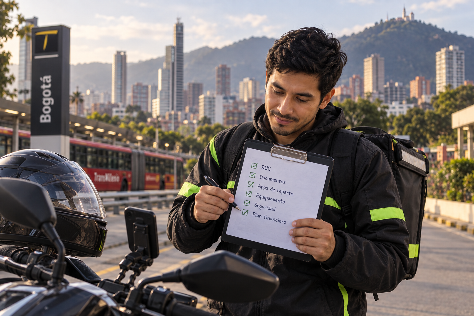 Check-list del primer mes como domiciliario en Bogotá