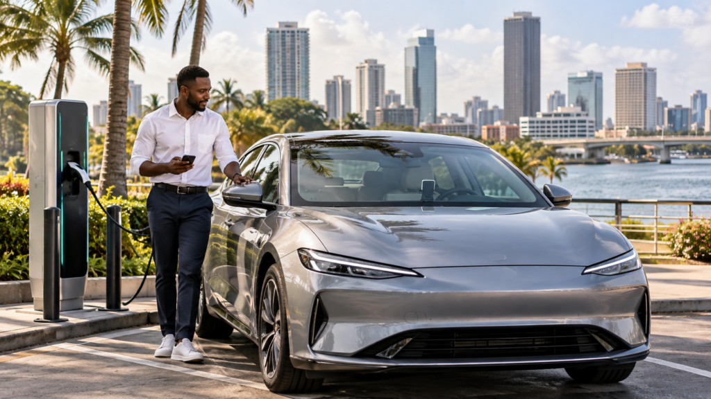 Entretien d’une voiture VTC électrique à Abidjan