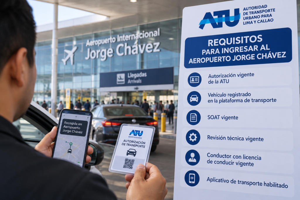 Requisitos de la ATU para ingresar al aeropuerto Jorge Chávez