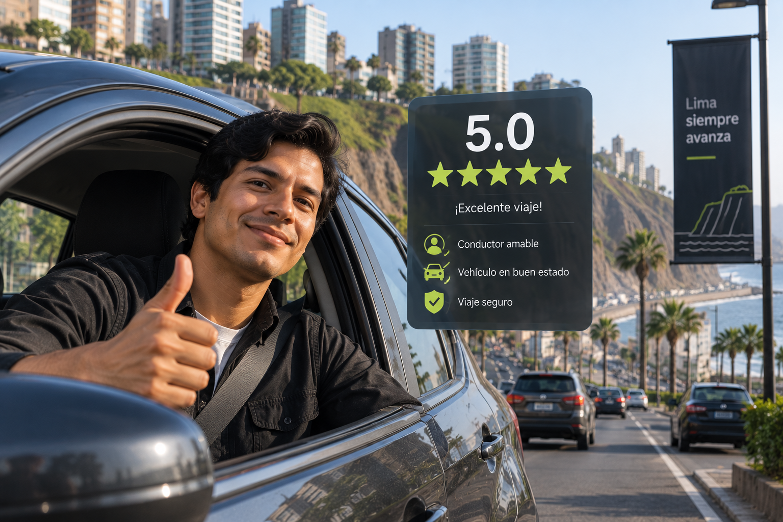 Cómo subir tu calificación en las apps de transporte en Perú