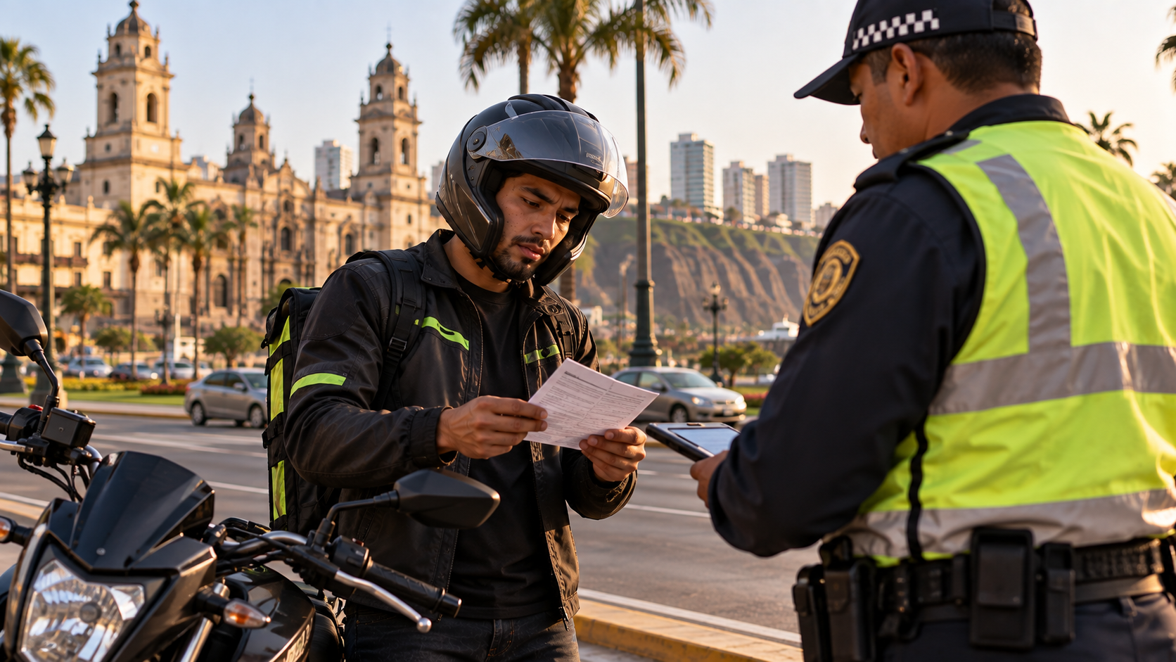 Papeletas y multas de tránsito para motociclistas en Lima