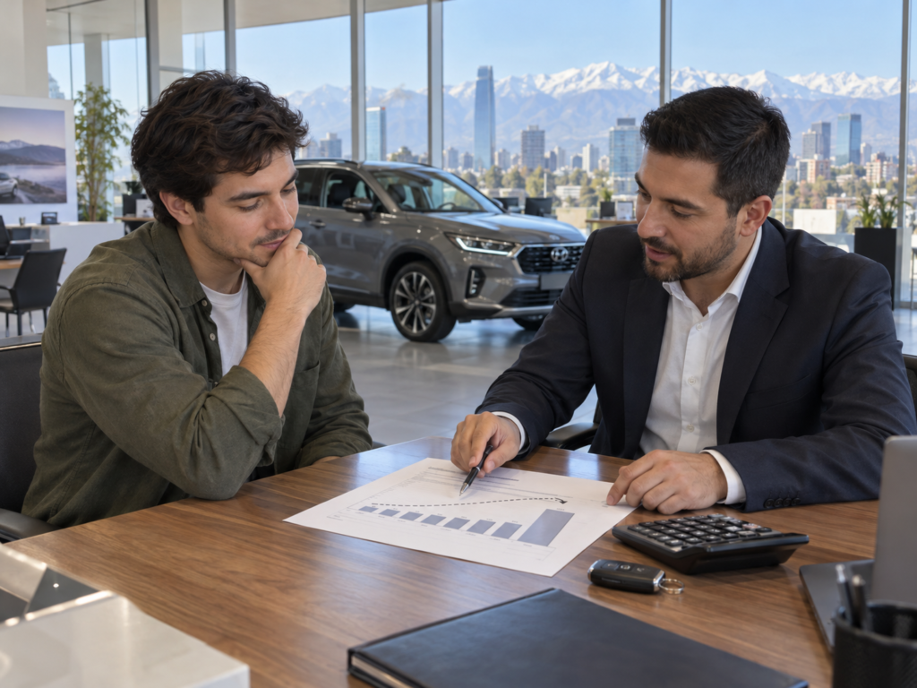 Estructura de leasing con cuotón para auto en Chile