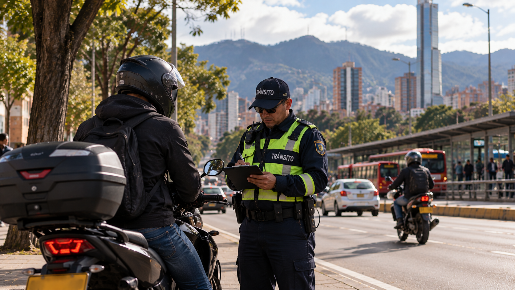 Comparendos y fotomultas para motociclistas en Bogotá
