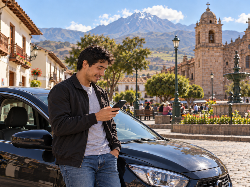 Conductor de aplicativo en una ciudad de provincia en Perú