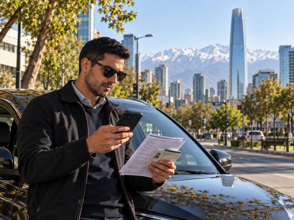 Conductor revisando los requisitos de la Ley 21.553
